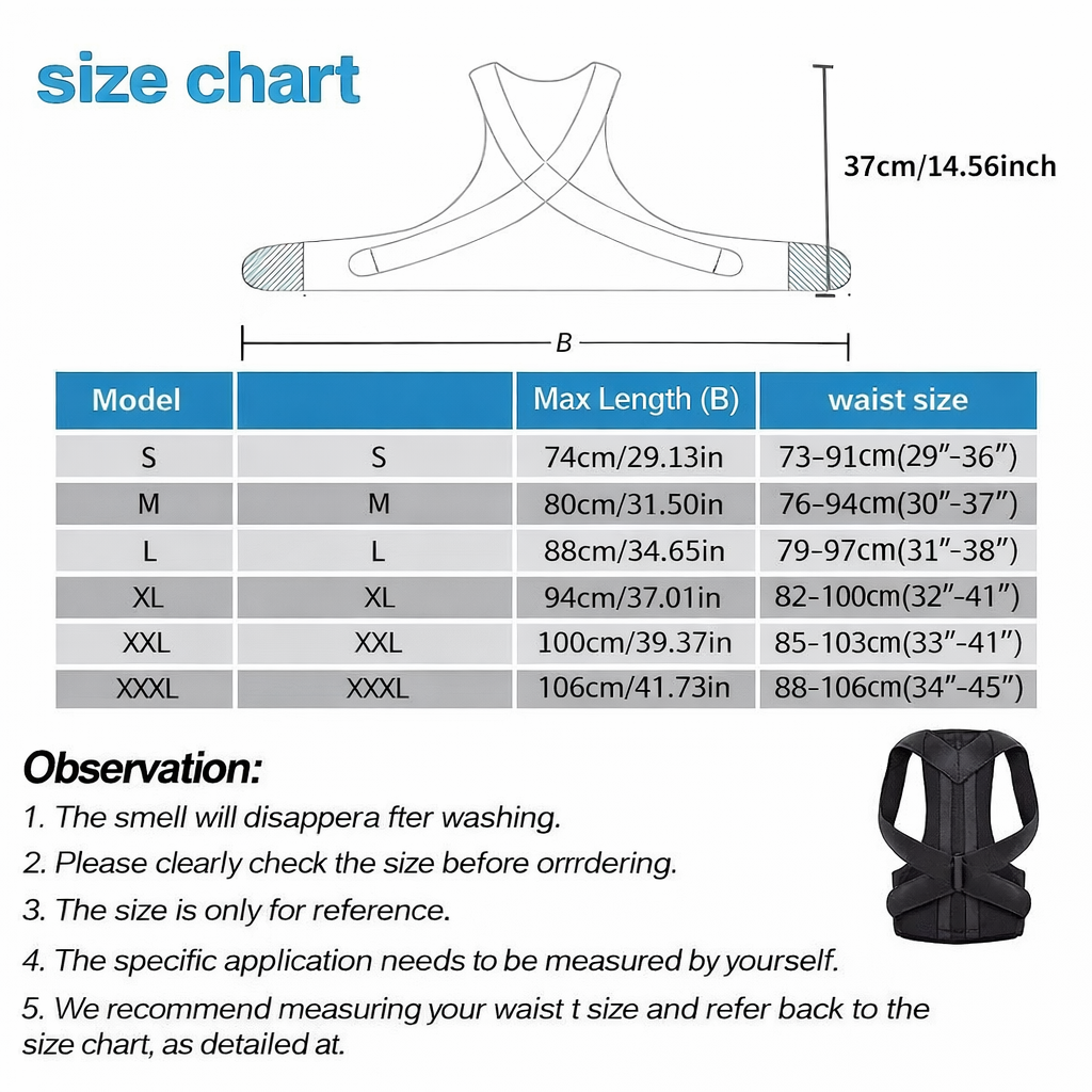 Reinforced Belt Lumbar Column Posture Corrector Vest Adjustable Back