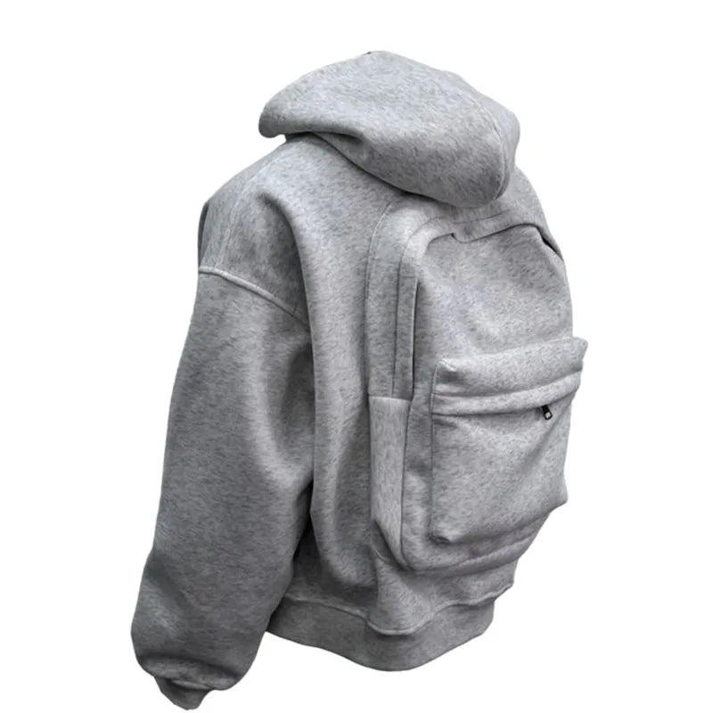 New Men’s Outdoor Sports Hoodie Jacket With Hidden Bag