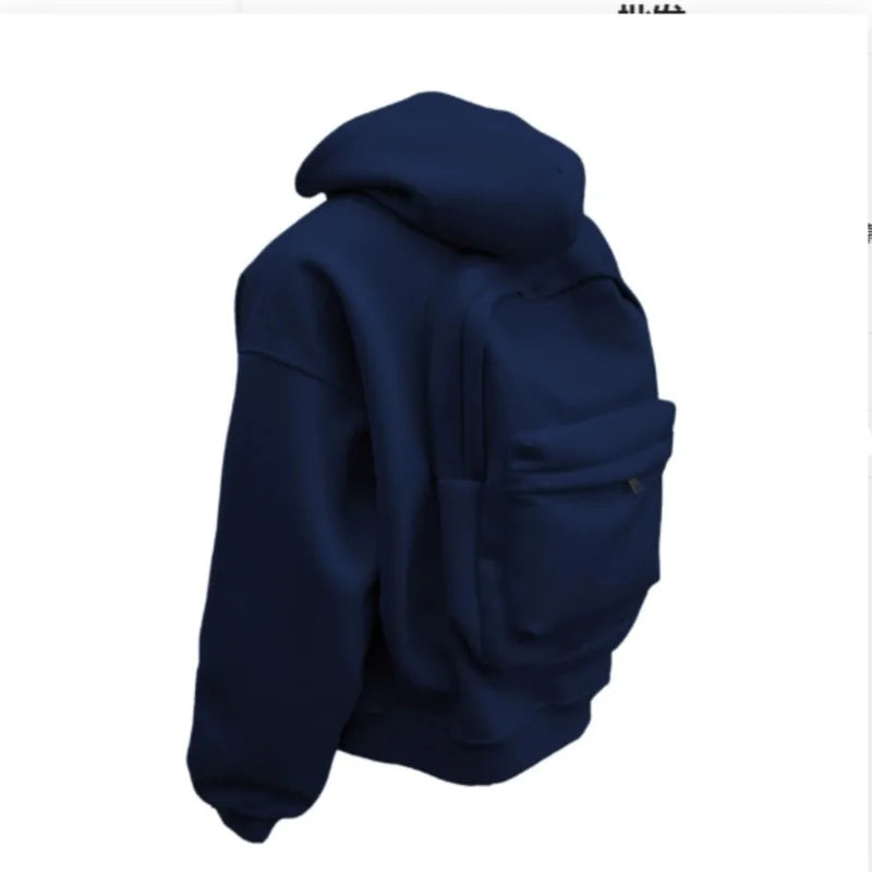 New Men’s Outdoor Sports Hoodie Jacket With Hidden Bag