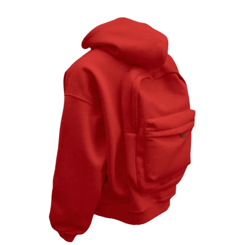 New Men’s Outdoor Sports Hoodie Jacket With Hidden Bag
